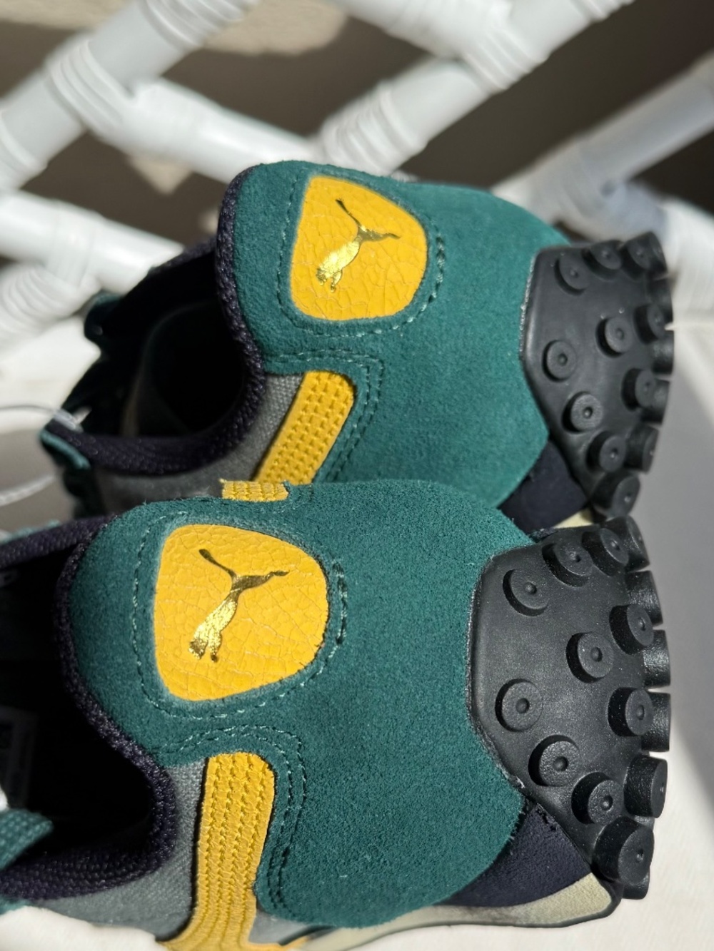 Puma Easy Rider Weathered Green Yellow Retro Sneakers Men's 8 Women 9.5 400397-0 - Picture 9 of 15